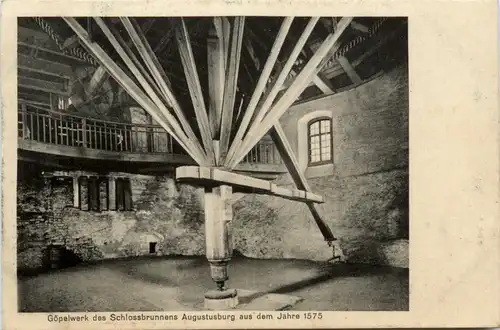 Augustusburg im Erzgeb., Göpelwerk des Schlossbrunnens 1575 -390196