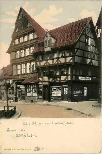 Gruss aus Hildesheim, Alte Häuser am Andreasplatz -390368
