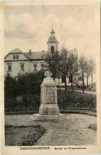 Obercarsdorf, Schule mit Kriegerdenkmal -389040