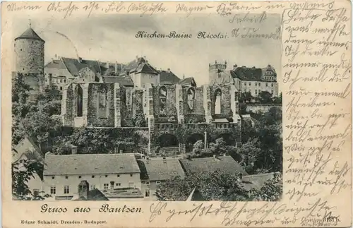 Bautzen, Kirchen-Ruine Nicolai -389196