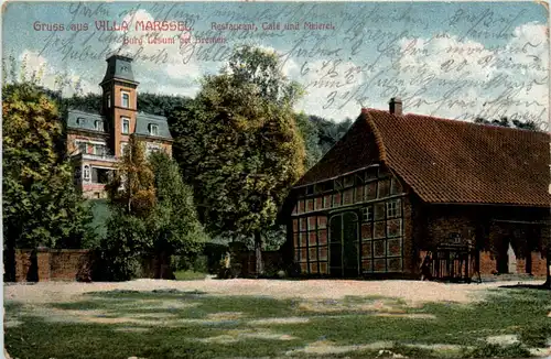 Burg LEsum bei Bremen - Gruss aus Villa Marssel - Feldpost -477810