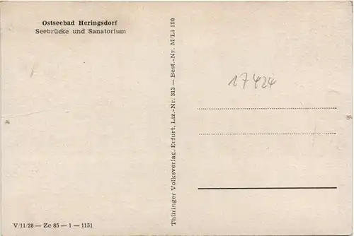 Seebad Heringsdorf, Seebrücke und Sanatorium -390824