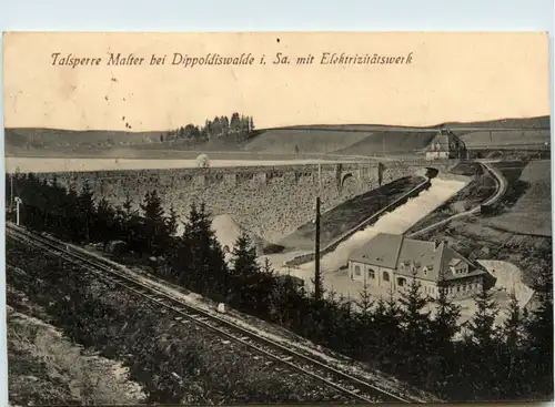 Talsperre Malter bei Dippoldiswalde, mit Elektrizitätswerk -391326