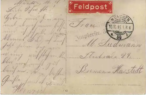 München - Reservelazarett - Feldpost -478086