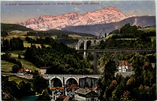 Eisenbahnbrücken über die Sitter bei Bruggen -479138