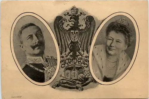 Kaiser Wilhlem II mit Frau -478244