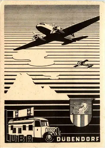LUBA Dübendorf 1941 - Fahrbares Automobil Postbüro mit Sonderstempel -479178