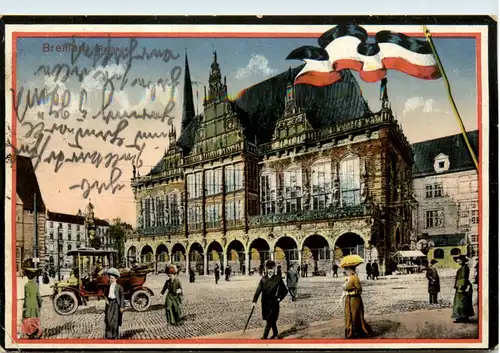 Bremen - Rathaus - Feldpost 7. Rekr. Komp Huckelrieda -477920
