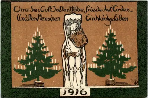 Bremen - Ehre Sei Gott in der Höhe Weihnachten 1916 - Feldpost -478156