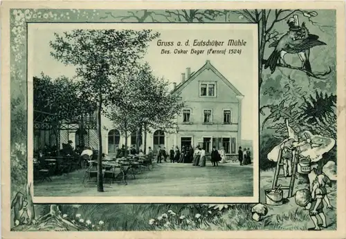 Gruss aus der Eutschützer Mühle - Zwerge - Bannewitz -478480