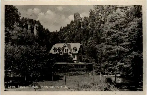 Waltersdorfer Mühle mit Polenztal, Sächs. Schweiz, -391174