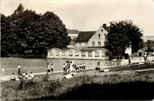 Kurort Hetzdorf bei Freiberg, Badeanstalt mit Gaststätte sumpfmühle -390120