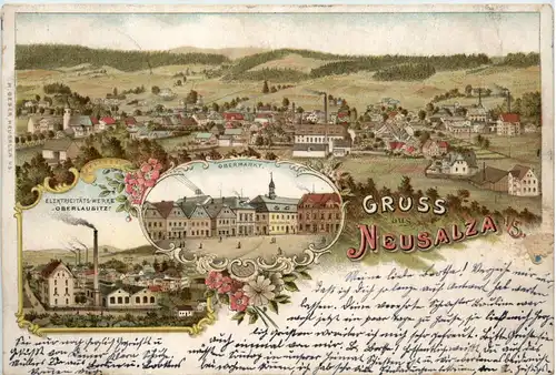 Gruss aus Neusalza - Litho -478494