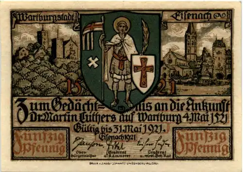 Eisenach - Notgeld - Lurtherfeier 1921 -478572