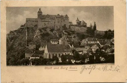 Stadt und Burg Ranis - Bahnpost Leipzig Saalfeld -452176