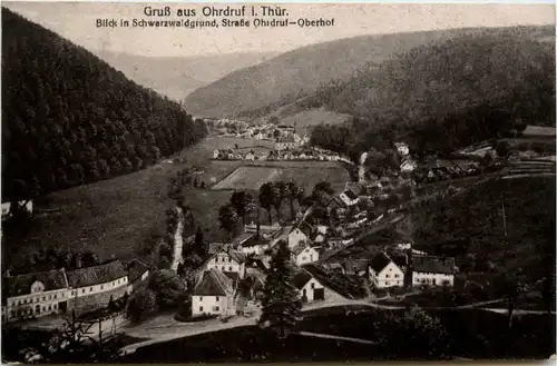 Gruss aus Ohrdruf, Blick in Schwarzwaldgrund -374490