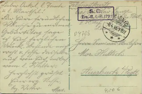 Blick auf Leisnig - Feldpost Infanterie Regiment 179 -479014