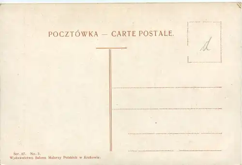 1. WK - Künstlerkarte W. Kossak -478148