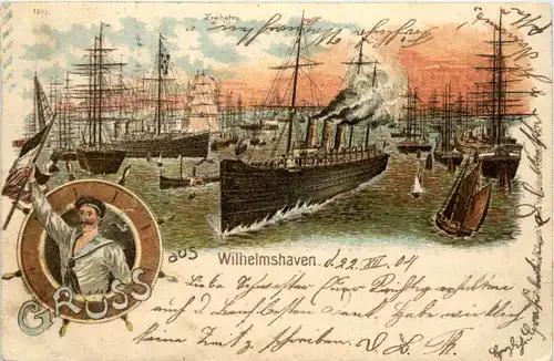 Gruss aus Wilhelmshaven - Litho -480658