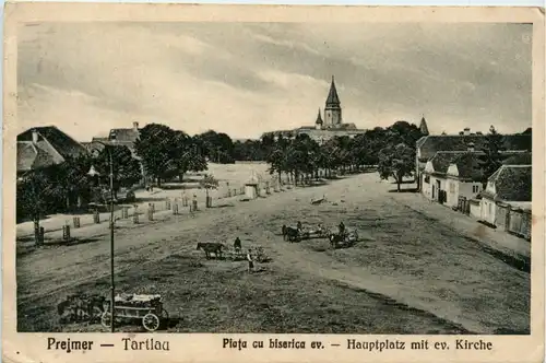 Prejmer - Tartlau - Hauptplatz mit ev. Kirche -479628