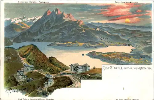 Rigi Staffel - Litho - Verlag Schlumpf -479156