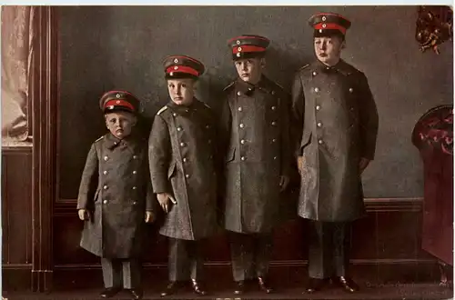 Kriegshilfe - Die Söhne unseres Kronprinzenpaares in Feldgrau -477842