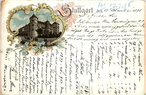 Gruss aus Stuttgart - Litho- Privatganzsache 1896 -90566