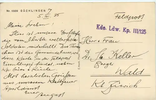 Gächlingen - Schweizer Feldpost -480148