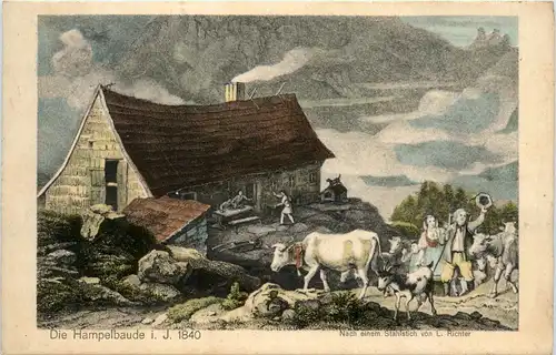 Hampelbaude im Jahre 1840 -479330