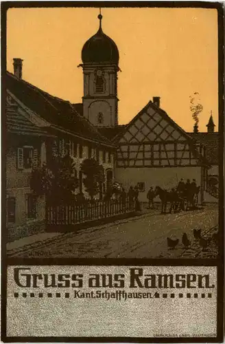 Gruss aus Ramsen - Schaffhausen - Litho -480224