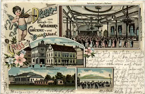 Gruss aus Deuben - Litho - Freital -90746