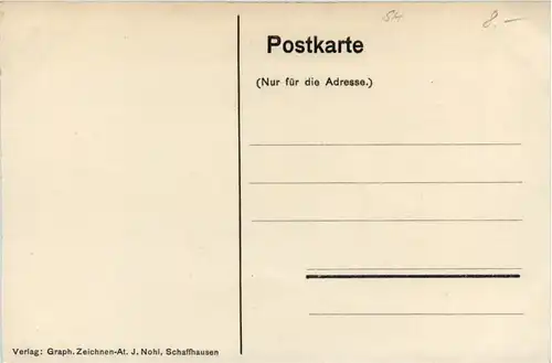 Gruss aus Schaffhausen - Fischerhäusern mit Munot -480152