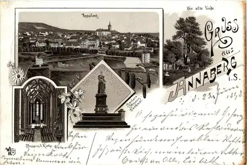 Gruss aus Annaberg - Litho -90826