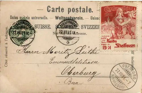 Schaffhausen - Bundesfeier 1901 - Litho -480192