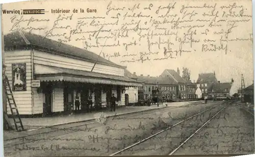Wevicq - Interieur de la Gare - Feldpost 3. Infanterie Division -481714