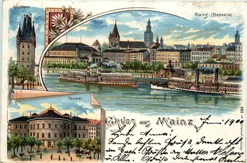 Gruss aus Mainz - Litho -91006