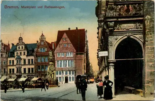 Bremen, Marktplatz und Rathausbogen -456670