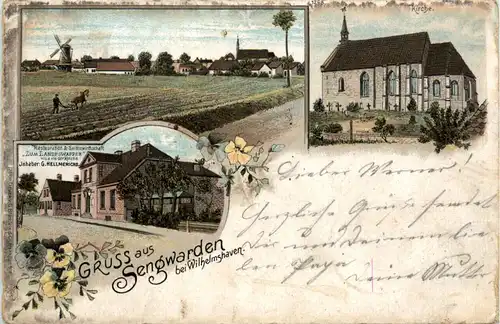 Wilhelmshaven - Gruss aus Sengwarden - Litho -481274