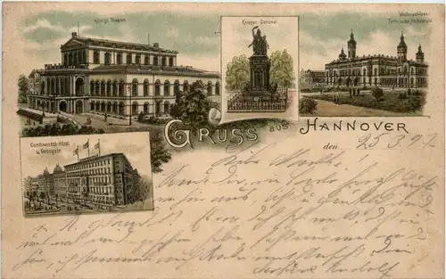 Gruss aus Hannover - Litho -91286