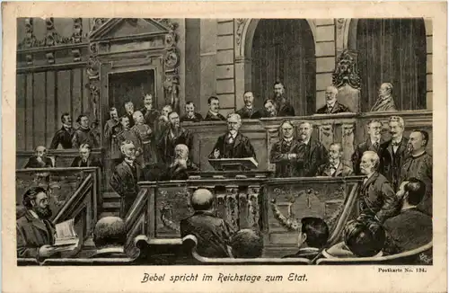 Bebel spricht vor dem Reichstage zum Etat -478946