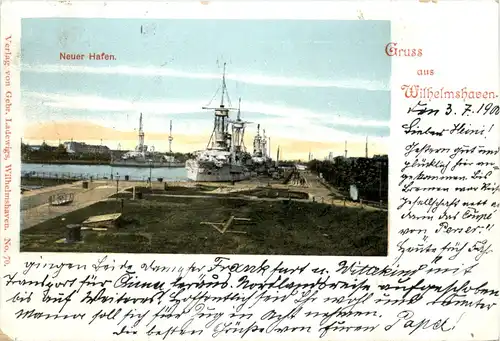 Gruss aus Wilhelmshaven - Neuer Hafen -480828