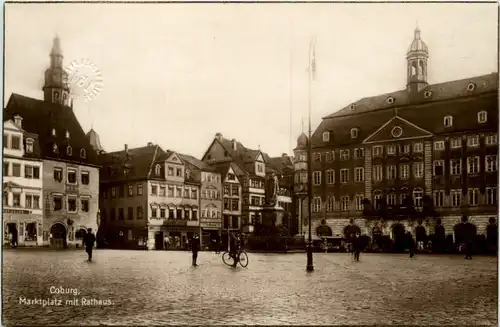 Coburg, Marktplatz mit Rathaus -456970
