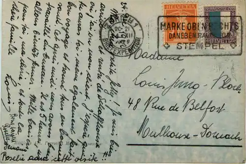 Schaffhausen - Bahnhofstrasse mit Post -480090