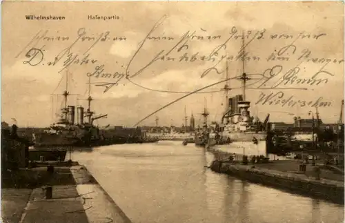 Wilhelmshaven - Hafenpartie - Feldpost Marine II Matr. Division -480908