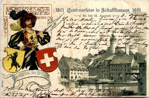 Schaffhausen - Centenarfeier 1901 - Litho -480190