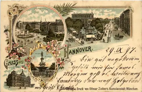 Gruss aus Hannover - Litho 1897 -91606
