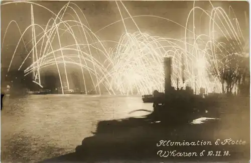 Wilhelmshaven - Illumination der Flotte 1918 -481112