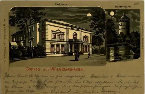 Gruss aus Wilhelmshaven - Parkhaus - Litho -481424