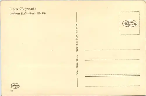 Zerstörer Messerschmitt Me 110 - 3. Reich -482694