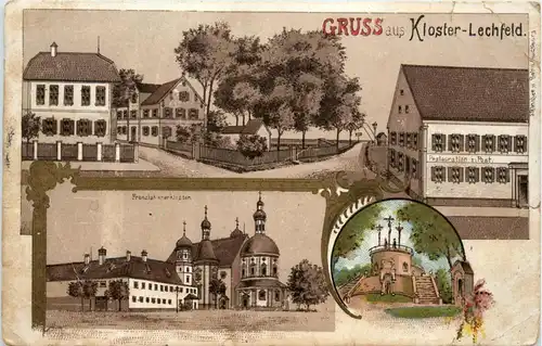 Gruss aus Kloster-Lechfeld - Litho -91922